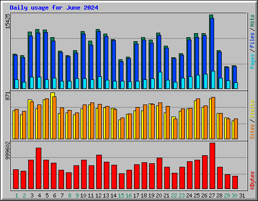 Daily usage for June 2024