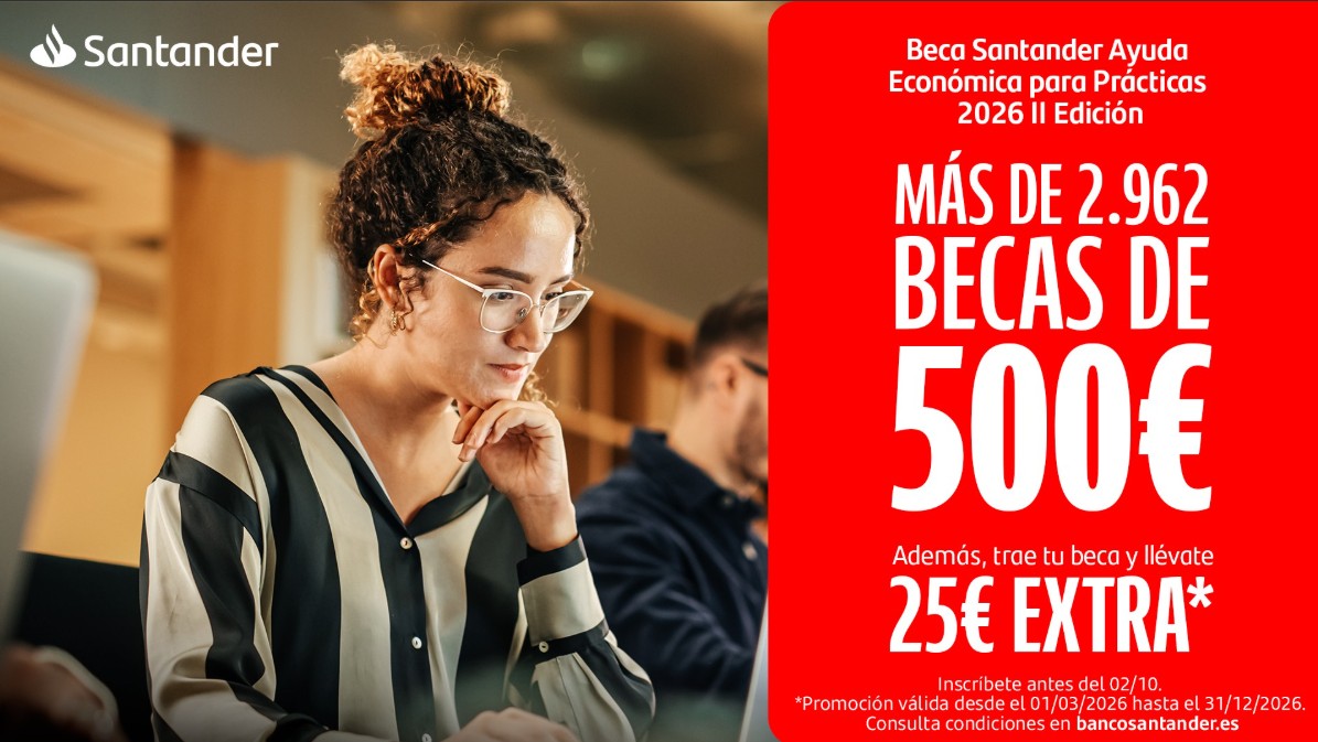 CREATIVIDADES BECAS SANTANDER PARA PRÁCTICAS 2026 II EDICIÓN