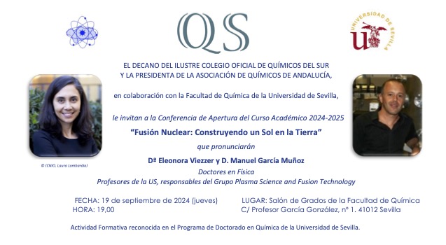 Cartel conferencia apertura curso colegio de químicos