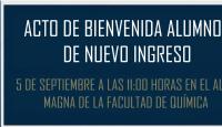 ACTO DE BIENVENIDA ALUMNOS DE NUEVO INGRESO