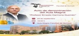 Cartel anunciador acto homenaje profesor Ernesto Carmona Guzmán